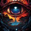 Eye Observing A City Metal Poster