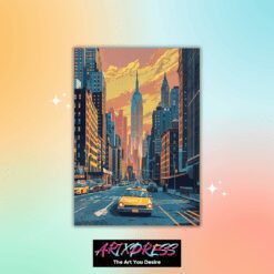 NewYork City Retro Style Metal Poster