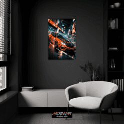 Cool Sports Car Drifting | Metal Poster