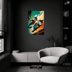 Exciting Motorbike Racing | Metal Poster