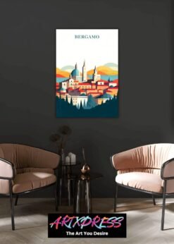 Italy Bergamo City Metal Poster