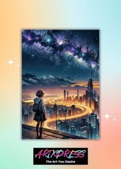 Starry Riverie Metal Poster