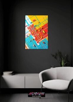 Geometric Shapes And Net | Metal Poster