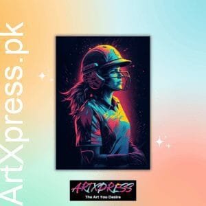 Female Cricket Player Metal Poster