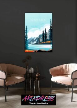 Maligne Lake Canada Metal Poster