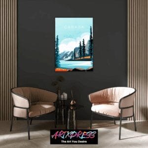 Maligne Lake Canada Metal Poster