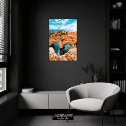 Heart Shaped Cliffs | Metal Poster