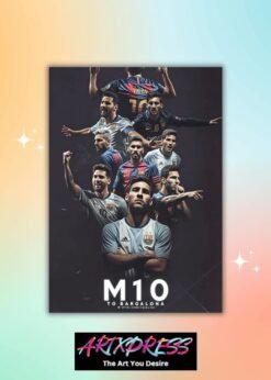 Messi M10 Metal Poster