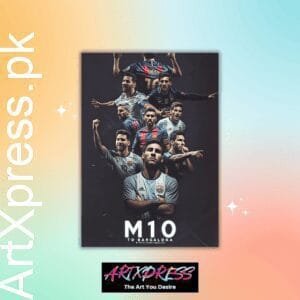 Messi M10 Metal Poster