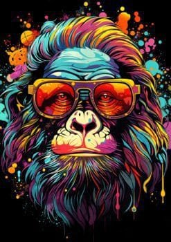 Stylish Ape Metal Poster