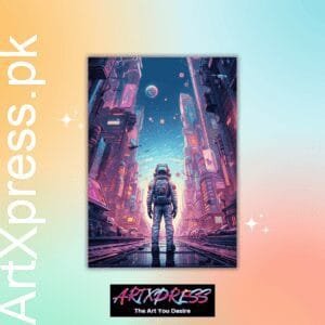 Cyberpunk City Metal Poster