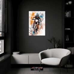 Adrenaline Pumped Biker | Metal Poster