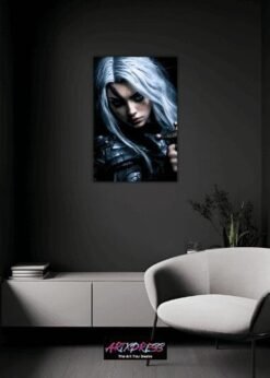 Lady Knight In Black Armour | Metal Poster