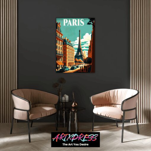 Paris Vintage Metal Poster