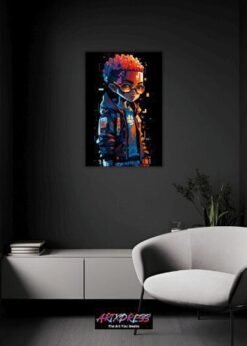 Pixel Art Rapper | Metal Poster