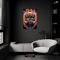 Psychedelic Skull | Metal Poster