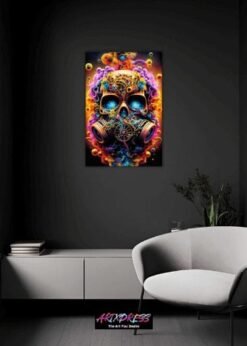 Psychedelic Skull | Metal Poster