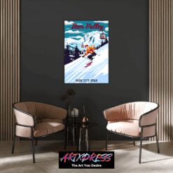 Ski Deer Valley USA Metal Poster