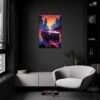 Purple Sport Car | Metal Poster