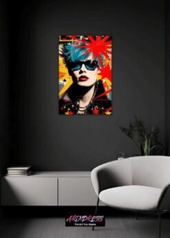 Punk Female Looking At A Camera | Metal Poster