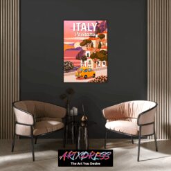 Amalfi Coast Italy Metal Poster