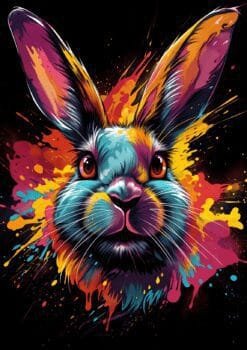 Funny Rabbit Metal Poster