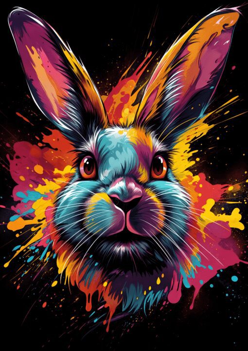 Funny Rabbit Metal Poster