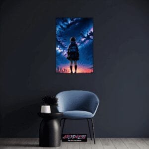 Stardust Serenity Anime Night Sky | Metal Poster