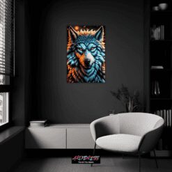 Realistic Wolf Portrait | Metal Poster