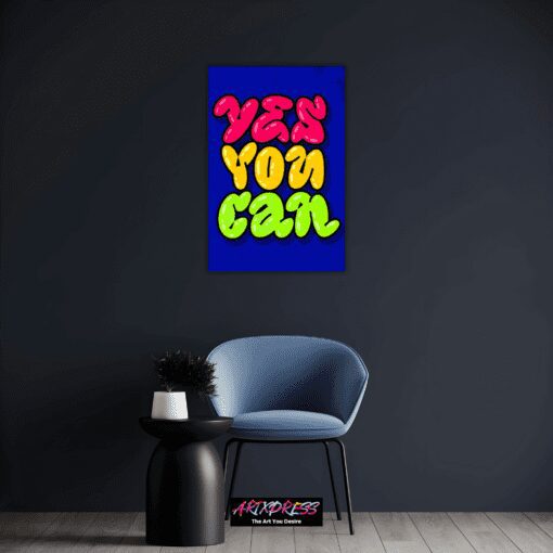 Yes You Can Bubble Style | Metal Poster