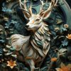 Deer Mural Metal Poster