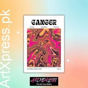 Cancer Star Sign Abstract Metal Poster
