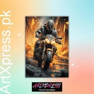 Motorcyclist Metal Poster