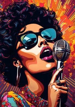 Jazz Singer Metal Poster