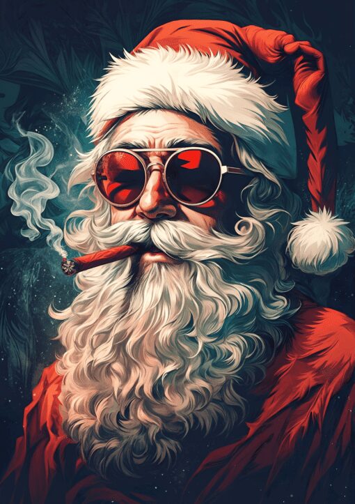 Santa Claus Metal Poster