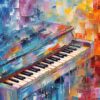 Piano Abstract Metal Poster