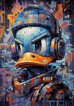 Cartoon Duck Metal Poster