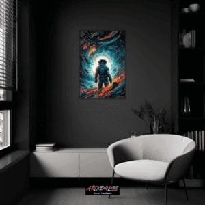 Astronaut In Vortex | Metal Poster