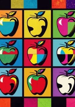 Apple's Pop Art Metal Poster