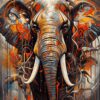 Elephant Abstract Metal Poster