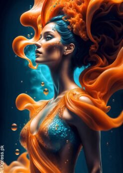 Woman Dress Abstract Metal Poster