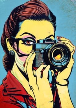 Photographer Portrait Metal Poster