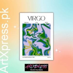 Virgo Star Sign Abstract Metal Poster