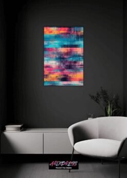 Blue Glitchy With Copyspace | Metal Poster