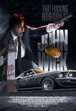 John Wick Car Movie Poster