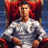 CR7 Portrait Metal Poster