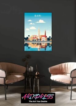 Bari City Italy Metal Poster