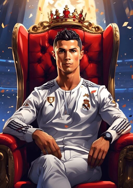 CR7 Portrait Metal Poster