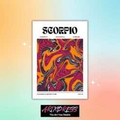 Scorpio Star Sign Abstract Metal Poster