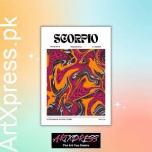 Scorpio Star Sign Abstract Metal Poster